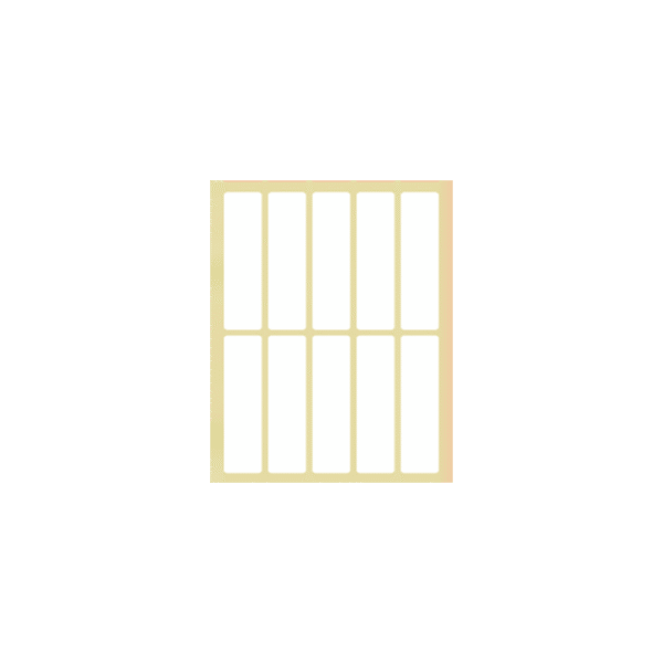 ΕΤΙΚΕΤΕΣ ΑΥΤΟΚΟΛΛΗΤΕΣ 18x73mm 10/ΦΥΛΛΟ Ν37 ΛΕΥΚΕΣ 40 ΦΥΛΛΑ