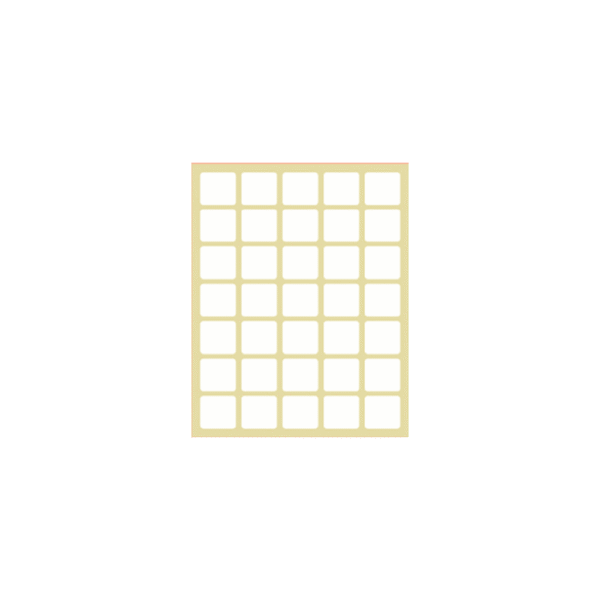 ΕΤΙΚΕΤΕΣ ΑΥΤΟΚΟΛΛΗΤΕΣ 18x19mm 35/ΦΥΛΛΟ Ν42 ΛΕΥΚΕΣ 40 ΦΥΛΛΑ