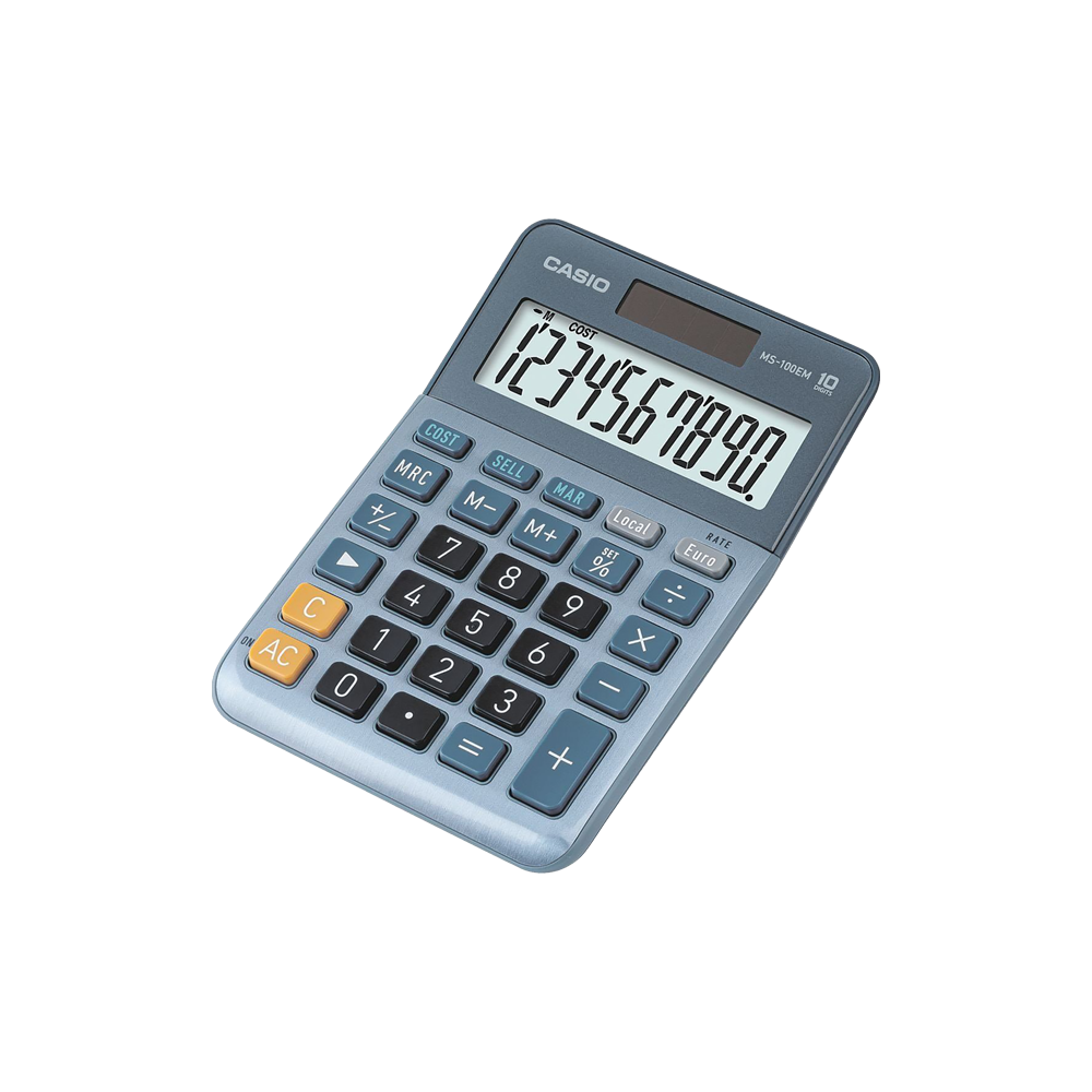 6-609923 CASIO ΑΡΙΘΜΟΜΗΧΑΝΗ 10 ΨΗΦΙΩΝ 14.9x10.1cm MS-100EM - Image 1