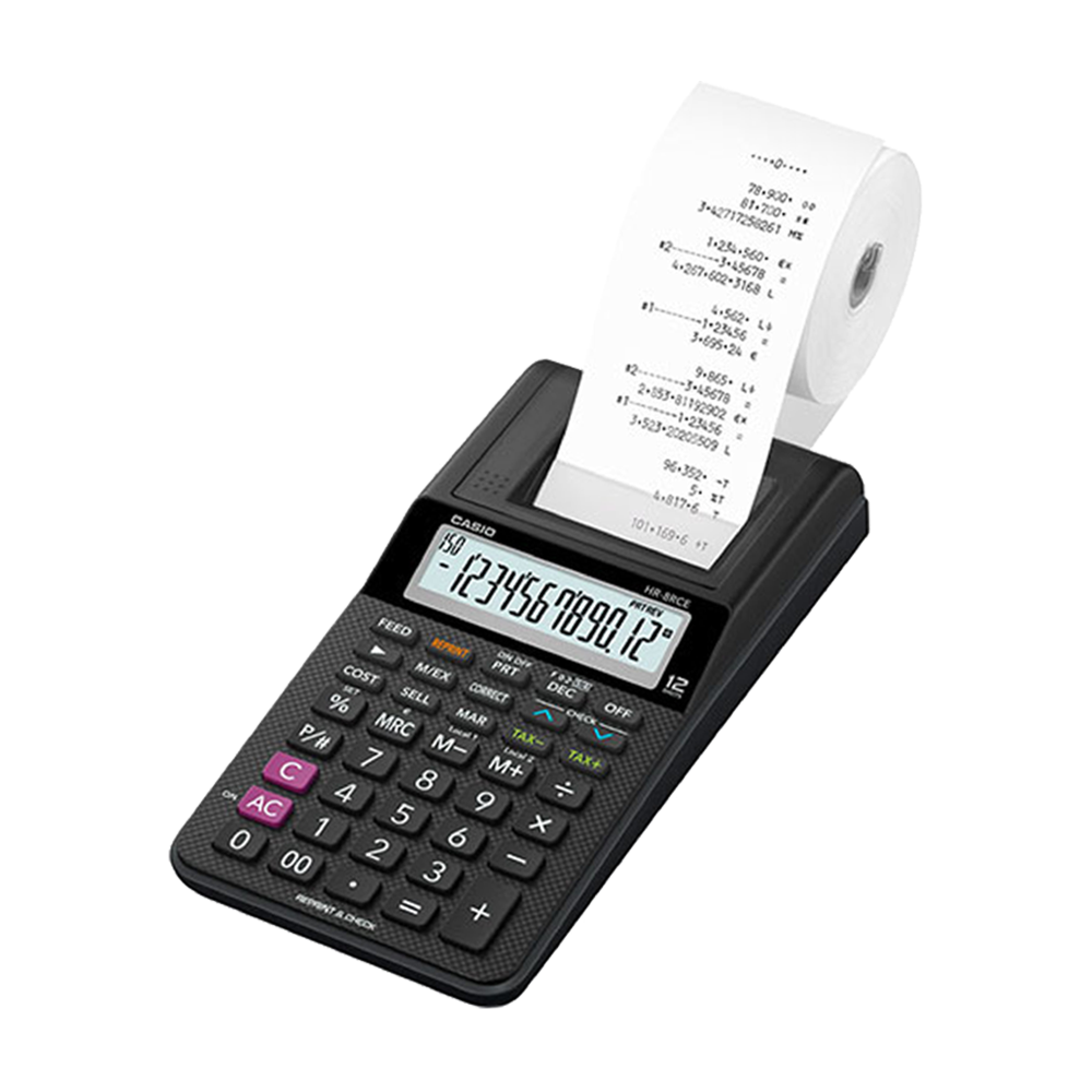 6-HR-8RCE CASIO ΑΡΙΘΜΟΜΗΧΑΝΗ ΤΑΙΝΙΑΣ 12 ΨΗΦΙΩΝ 23.9x10.2cm HR-8RCE - Image 1