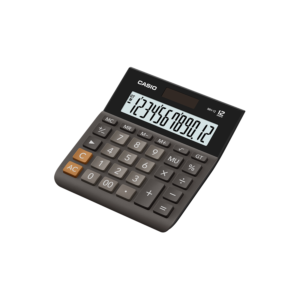 6-MH-12BK CASIO ΑΡΙΘΜΟΜΗΧΑΝΗ 12 ΨΗΦΙΩΝ 13.65x12.7cm MH-12BK - Image 1
