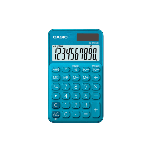 CASIO ΑΡΙΘΜΟΜΗΧΑΝΗ ΑΠΟΦΟΡΟΛΟΓΗΣΗΣ 10 ΨΗΦΙΩΝ 11.85x7cm SL-310UC ΜΠΛΕ