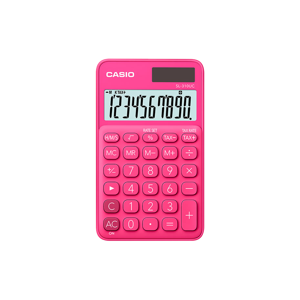 6-SL-310UC-RD CASIO ΑΡΙΘΜΟΜΗΧΑΝΗ ΑΠΟΦΟΡΟΛΟΓΗΣΗΣ 10 ΨΗΦΙΩΝ11.85x7cm SL-310UC ΚΟΚΚΙΝΗ - Image 1