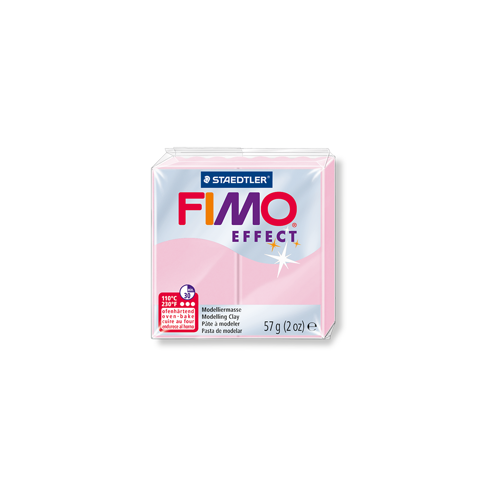 718.8020-205 STAEDTLER ΠΗΛΟΣ 57gr FIMO EFFECT PASTEL LIGHT PINK - Image 1
