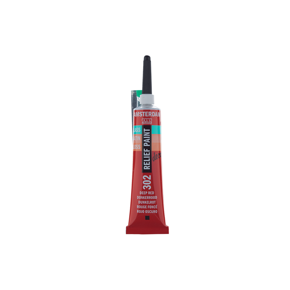 72.5804.3020 ROYAL TALENS ΠΕΡΙΓΡΑΜΜΑ ΓΥΑΛΙΟΥ 20ml AMSTERDAM DECO RELIEF RED DEEP 4Τ. - Image 1