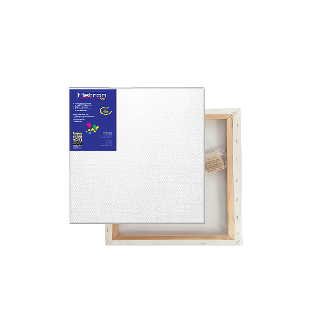 721.20-20 METRON ART ΤΕΛΑΡΟ ΜΟΥΣΑΜΑΣ ΒΑΜΒΑΚΕΡΟΣ ΑΠΛΟΣ 20x20cm - Image 1