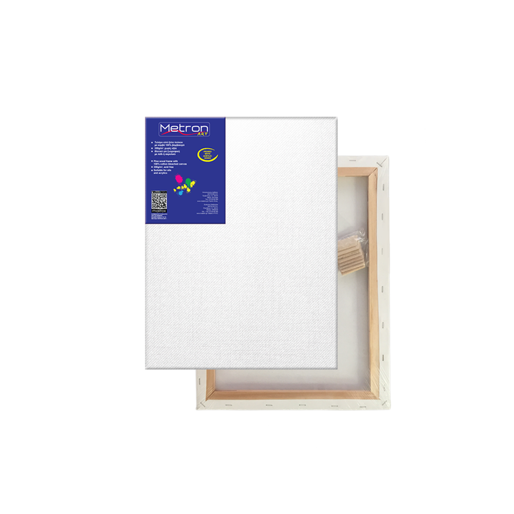 721.20-30 METRON ART ΤΕΛΑΡΟ ΜΟΥΣΑΜΑΣ ΒΑΜΒΑΚΕΡΟΣ ΑΠΛΟΣ 20x30cm - Image 1