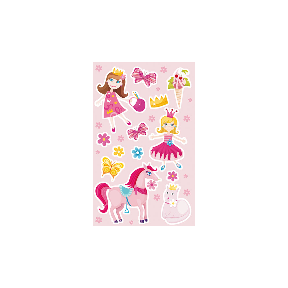 725.00.11152 BSB ΑΥΤΟΚOΛΛΗΤΑ 3 ΦΥΛΛΑ 7.8x12.5cm ΠΡΙΓΚΙΠΙΣΣΕΣ - Image 1