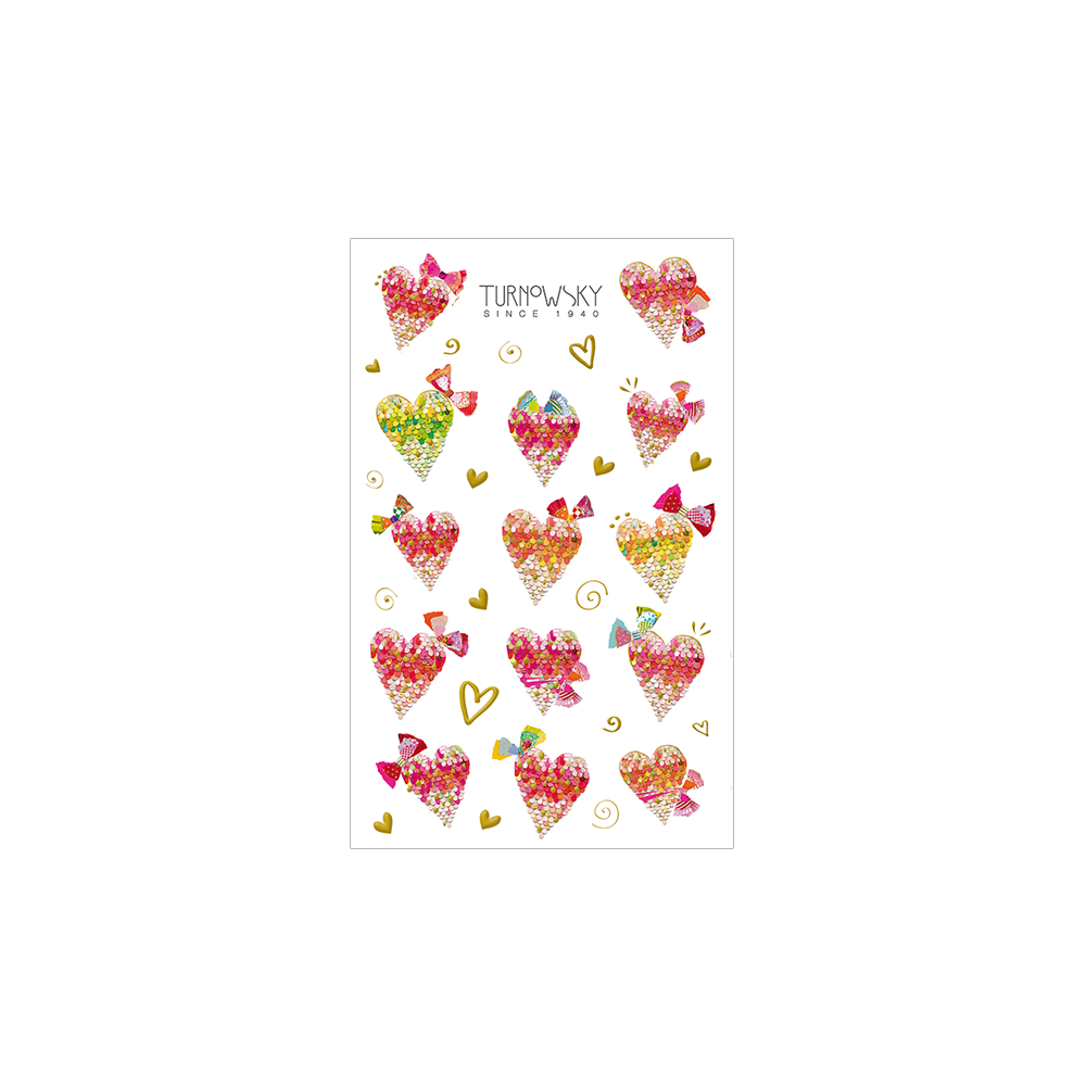 725.00.11549 BSB ΑΥΤΟΚΟΛΛΗΤΑ 1 ΦΥΛΛΟ 7.8x12.5cm ΚΑΡΔΙΕΣ 1 ΦΥΛΛΟ - Image 1