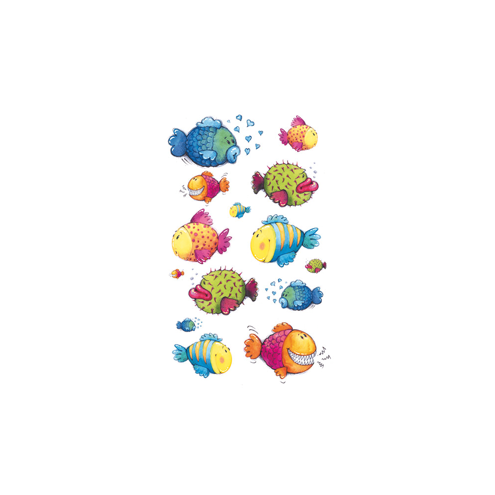 725.00.11923 BSB ΑΥΤΟΚOΛΛΗΤΑ 3 ΦΥΛΛΑ 7.8x12.5cm ΨΑΡΙΑ - Image 1