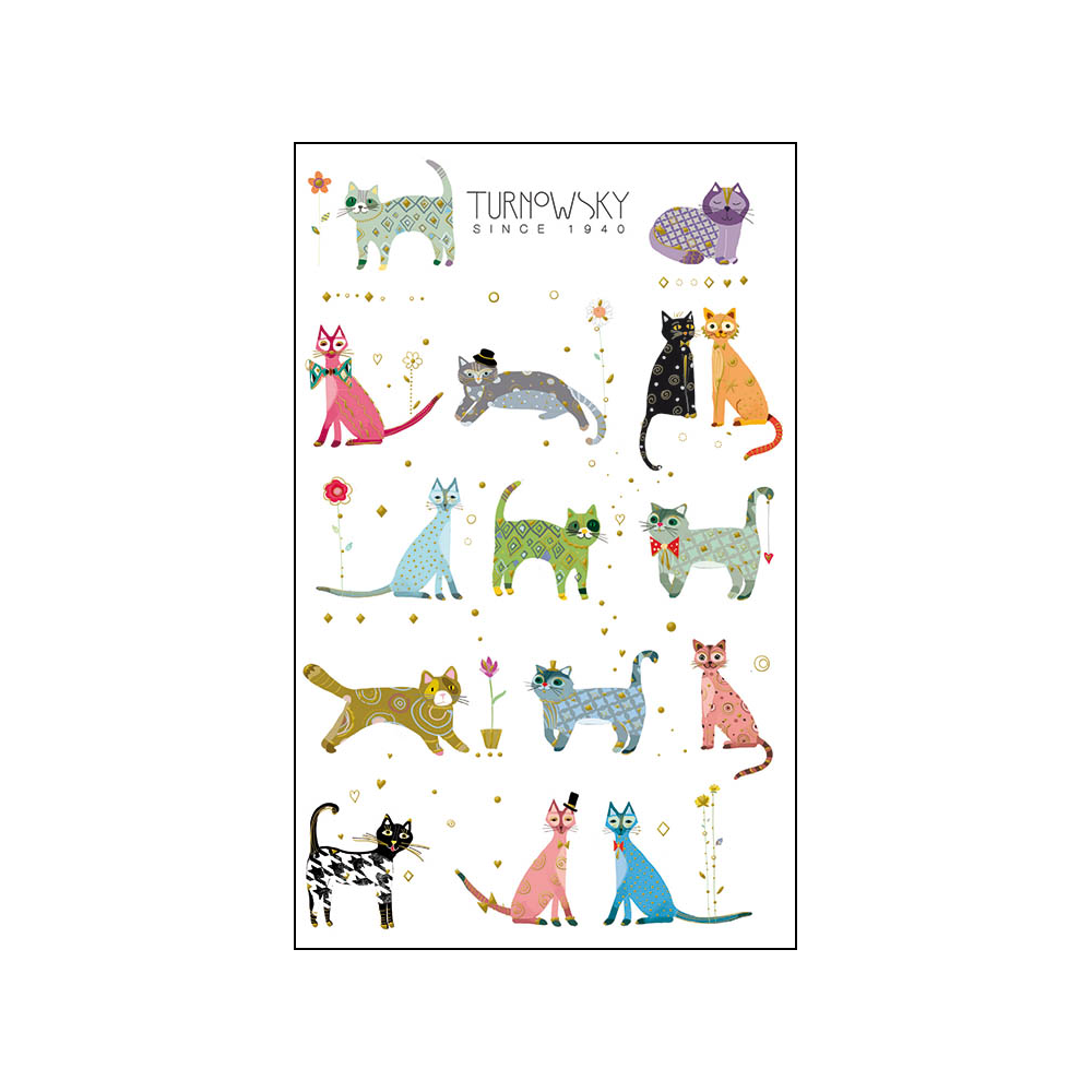 725.00.486051 BSB ΑΥΤΟΚΟΛΛΗΤΑ 1 ΦΥΛΛΟ 78x125mm ΓΑΤΕΣ - Image 1