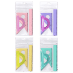 METRON ΣΕΤ ΓΕΩΜΕΤΡΙΑΣ ΜΕ ΠΛΑΣΤΙΚΗ ΘΗΚΗ 20cm PASTEL COLLECTION ΑΣΣΟΡΤΙ 20 ΤΕΜΑΧΙΑ