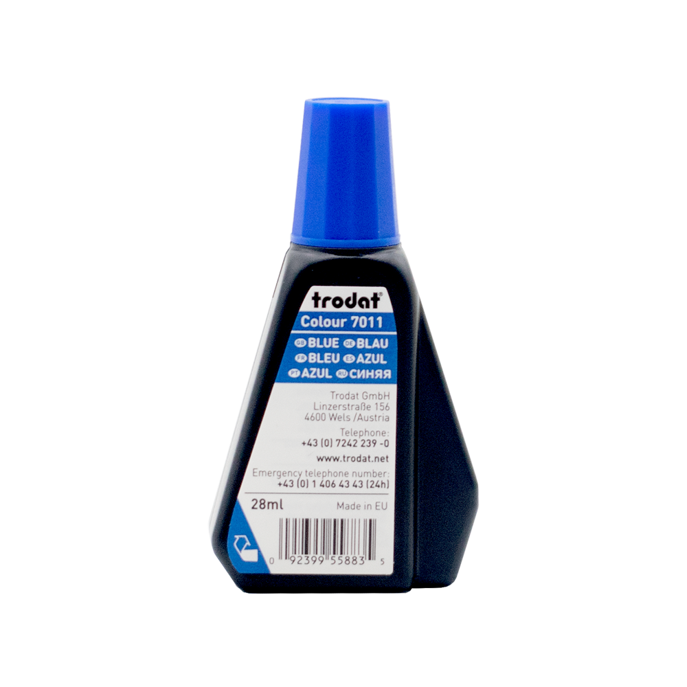 8.558835 TRODAT ΜΕΛΑΝΙ ΤΑΜΠΟΝ 28ml 7011 ΜΠΛΕ - Image 1