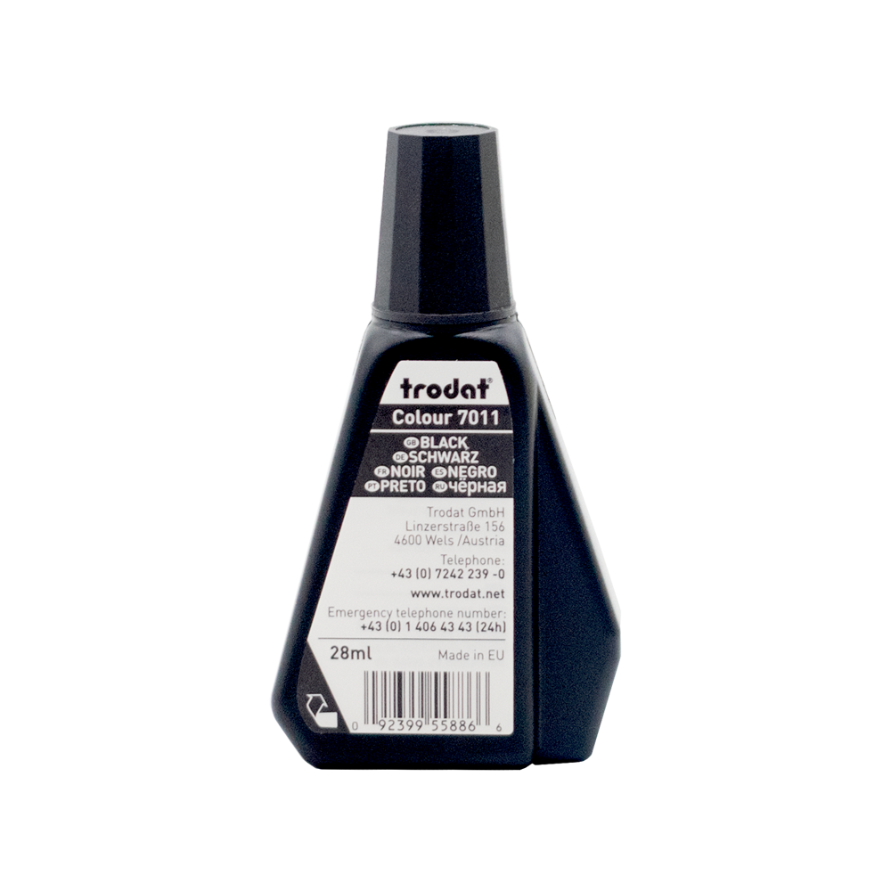 8.558866 TRODAT ΜΕΛΑΝΙ ΤΑΜΠΟΝ 28ml 7011 ΜΑΥΡΟ - Image 1