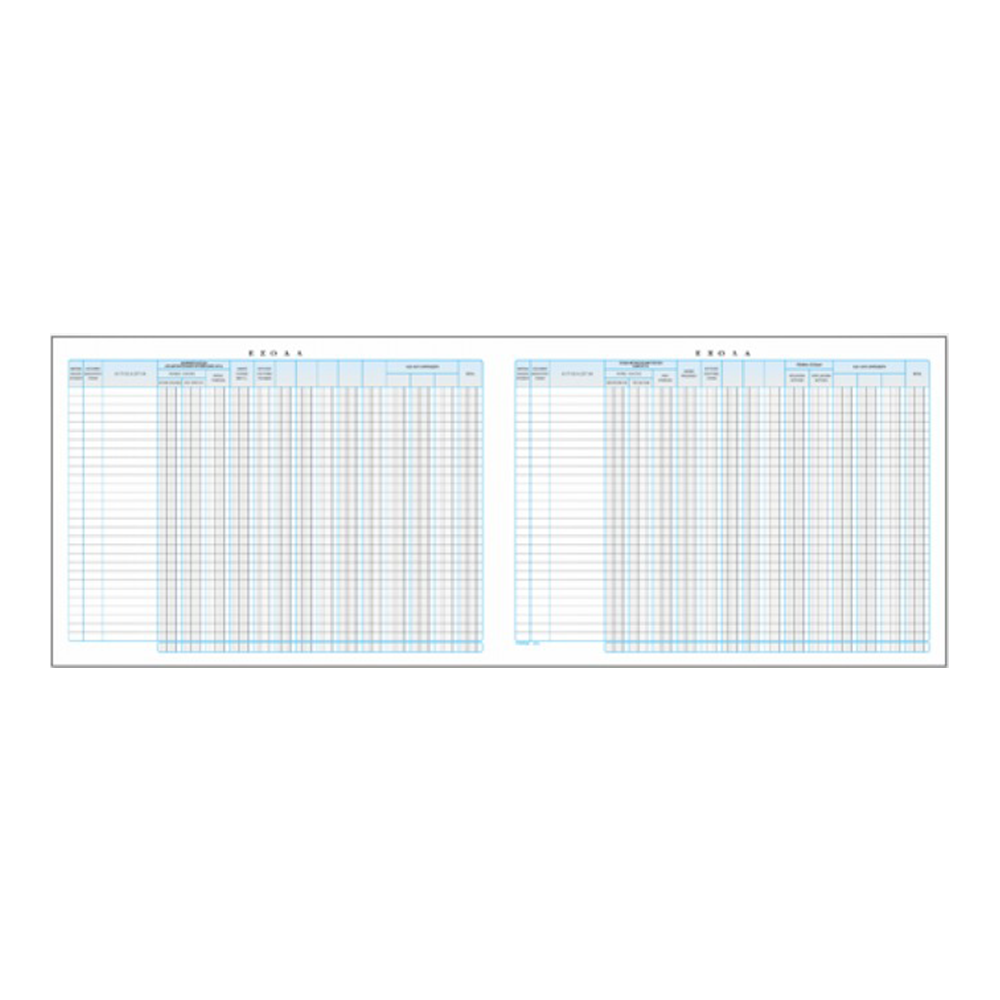 800.126A TYPOTRUST ΒΙΒΛΙΟ ΕΣΟΔΩΝ-ΕΞΟΔΩΝ ΑΡΙΘΜΗΜΕΝΟ 25x33cm 50 ΦΥΛΛΑ - Image 1