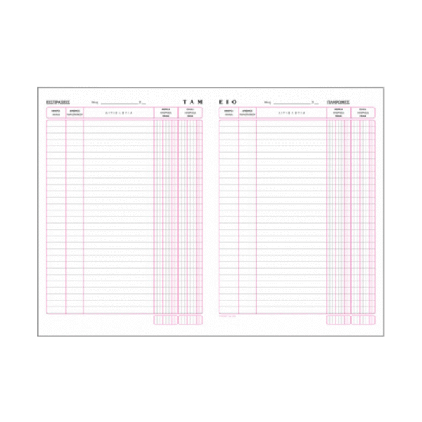 TYPOTRUST ΒΙΒΛΙΟ ΤΑΜΕΙΟΥ 21x30cm 100 ΦΥΛΛΑ