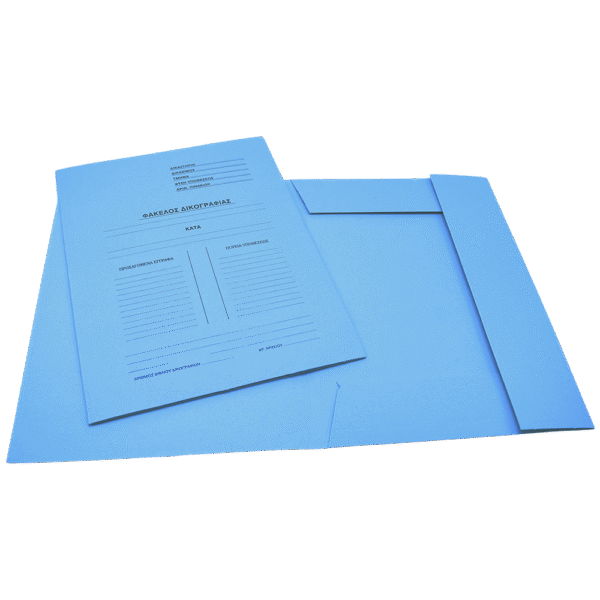 LEIZER ΦΑΚΕΛΟΣ ΔΙΚΟΓΡΑΦΙΑΣ ΜΕ ΑΥΤΙΑ ΜΑΝΙΛΑ 25x35cm ΜΠΛΕ 50Τ.