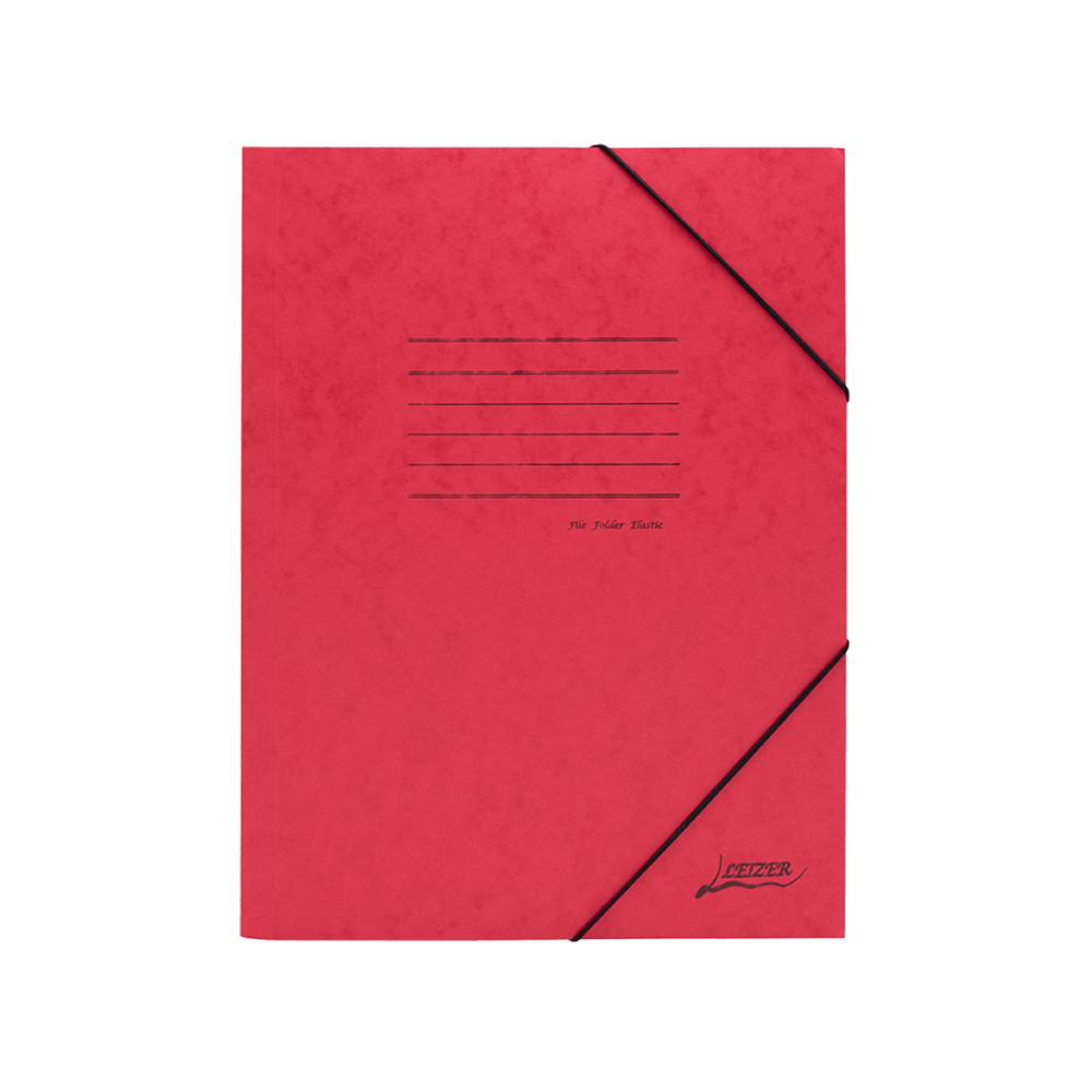 822.100R LEIZER ΝΤΟΣΙΕ ΜΕ ΛΑΣΤΙΧΟ ΠΡΕΣΠΑΝ ΓΡΑΜΜΕΣ 26x34cm ΚΟΚΚΙΝΟ 50Τ. - Image 1