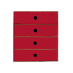 METRON ΣΥΡΤΑΡΙΕΡΑ ΟΙΚΟΛΟΓΙΚΗ ΜΕ ΤΡΥΠΕΣ 4 ΘΕΣΕΩΝ ΚΟΚΚΙΝΗ