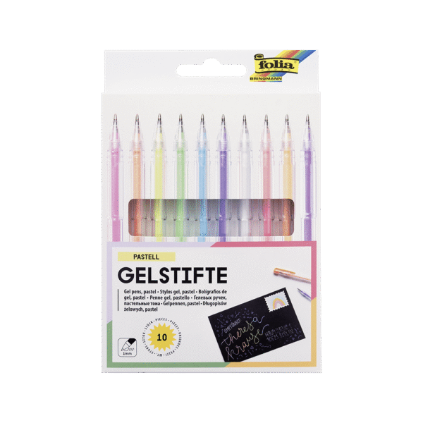 FOLIA ΣΤΥΛΟ GEL ΠΑΣΤΕΛ ΧΡΩΜΑΤΑ 10 ΤΕΜΑΧΙΑ