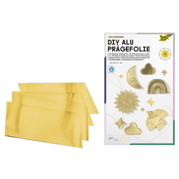 FOLIA ΦΥΛΛΟ ΑΛΟΥΜΙΝΙΟΥ 3 ΦΥΛΛΑ 70mic 18x29.5cm ΧΡΥΣΟ