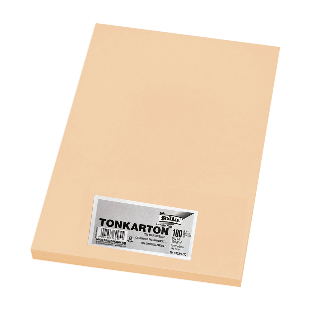 830.6122-4-10 FOLIA ΧΑΡΤΟΝΙ Α4 220gr CHAMOIS ΜΠΕΖ 100 ΦΥΛΛΑ - Image 1