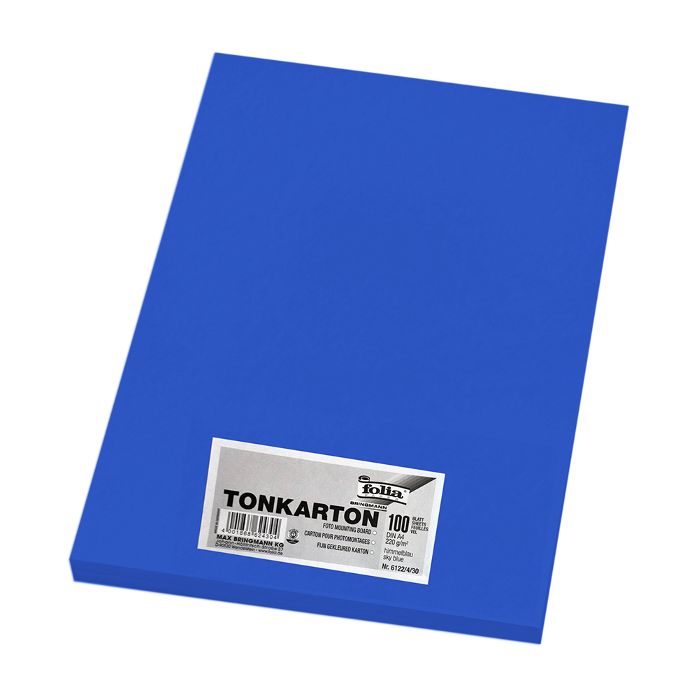830.6122-4-36 FOLIA ΧΑΡΤΟΝΙ Α4 220gr ΜΠΛΕ ULTRAMARINE 100 ΦΥΛΛΑ - Image 1