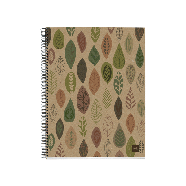 MIQUELRIUS ΤΕΤΡΑΔΙΟ ΡΙΓΕ ΣΠΙΡΑΛ 120 ΦΥΛΛΑ 21x29.7cm 80gsm MR RECYCLED ECOLEAVES