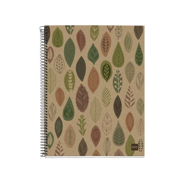 MIQUELRIUS ΤΕΤΡΑΔΙΟ ΡΙΓΕ ΣΠΙΡΑΛ 120 ΦΥΛΛΑ 14.8x21cm 80gsm MR RECYCLED ECOLEAVES