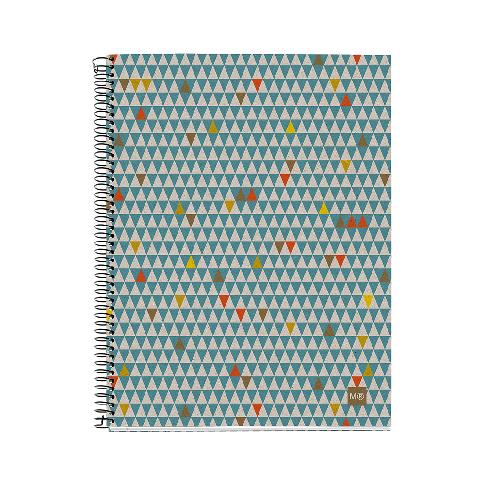 844.2958 MIQUELRIUS ΤΕΤΡΑΔΙΟ ΡΙΓΕ ΣΠΙΡΑΛ 120 ΦΥΛΛΑ 21x29.7cm 80gsm MR RECYCLED ECOTRIANGLES - Image 1