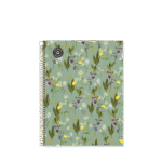 MIQUELRIUS ΤΕΤΡΑΔΙΟ ΡΙΓΕ ΣΠΙΡΑΛ 120 ΦΥΛΛΑ Α4 70gsm GREEN GARDEN