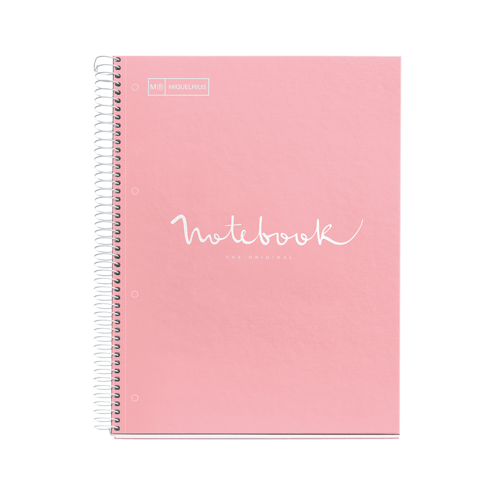 844.48565 MIQUELRIUS ΤΕΤΡΑΔΙΟ ΡΙΓΕ ΣΠΙΡΑΛ 120 ΦΥΛΛΑ 21x29.7cm 90gsm MR EMOTIONS ΡΟΖ - Image 1