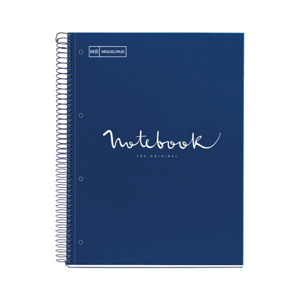MIQUELRIUS ΤΕΤΡΑΔΙΟ ΡΙΓΕ ΣΠΙΡΑΛ 80 ΦΥΛΛΑ 21x29.7cm 90gsm MR EMOTIONS ΜΠΛΕ
