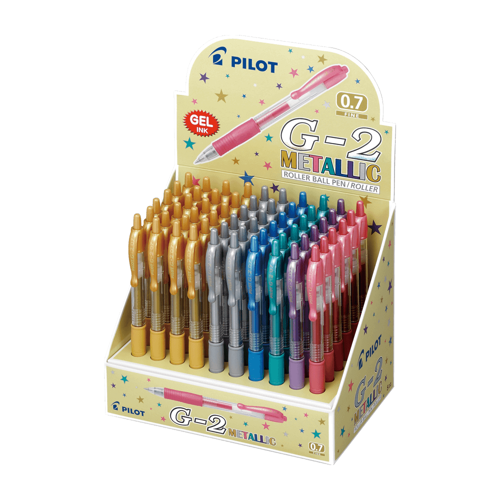 BL-G2-7M-60 PILOT ΣΤΥΛΟ G-2 0.7mm 60Τ. ΒΙΤΡΙΝΑ ΜΕΤΑΛΛΙΚΑ - Image 1