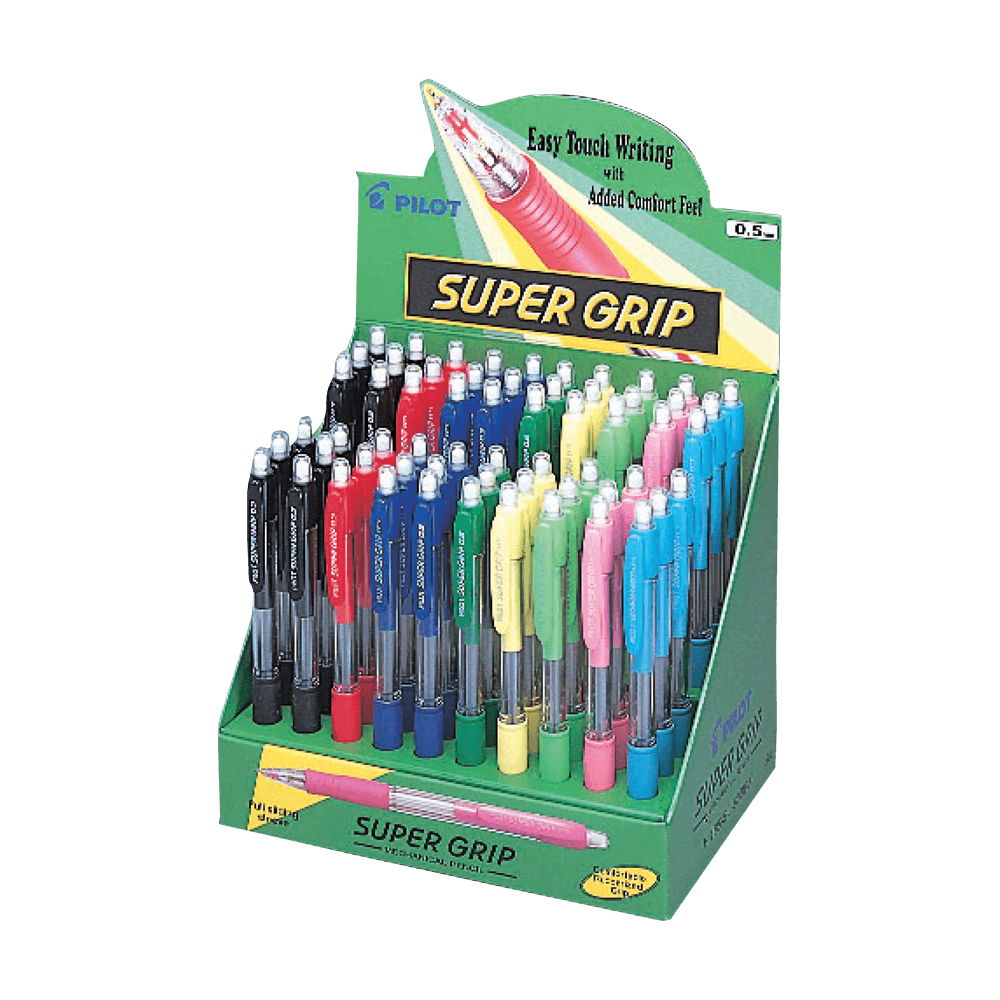 H-185-60 PILOT ΒΙΤΡΙΝΑ ΜΟΛΥΒΙ ΜΗΧΑΝΙΚΟ SUPER GRIP 0.5mm 60 ΤΕΜΑΧΙΑ - Image 1