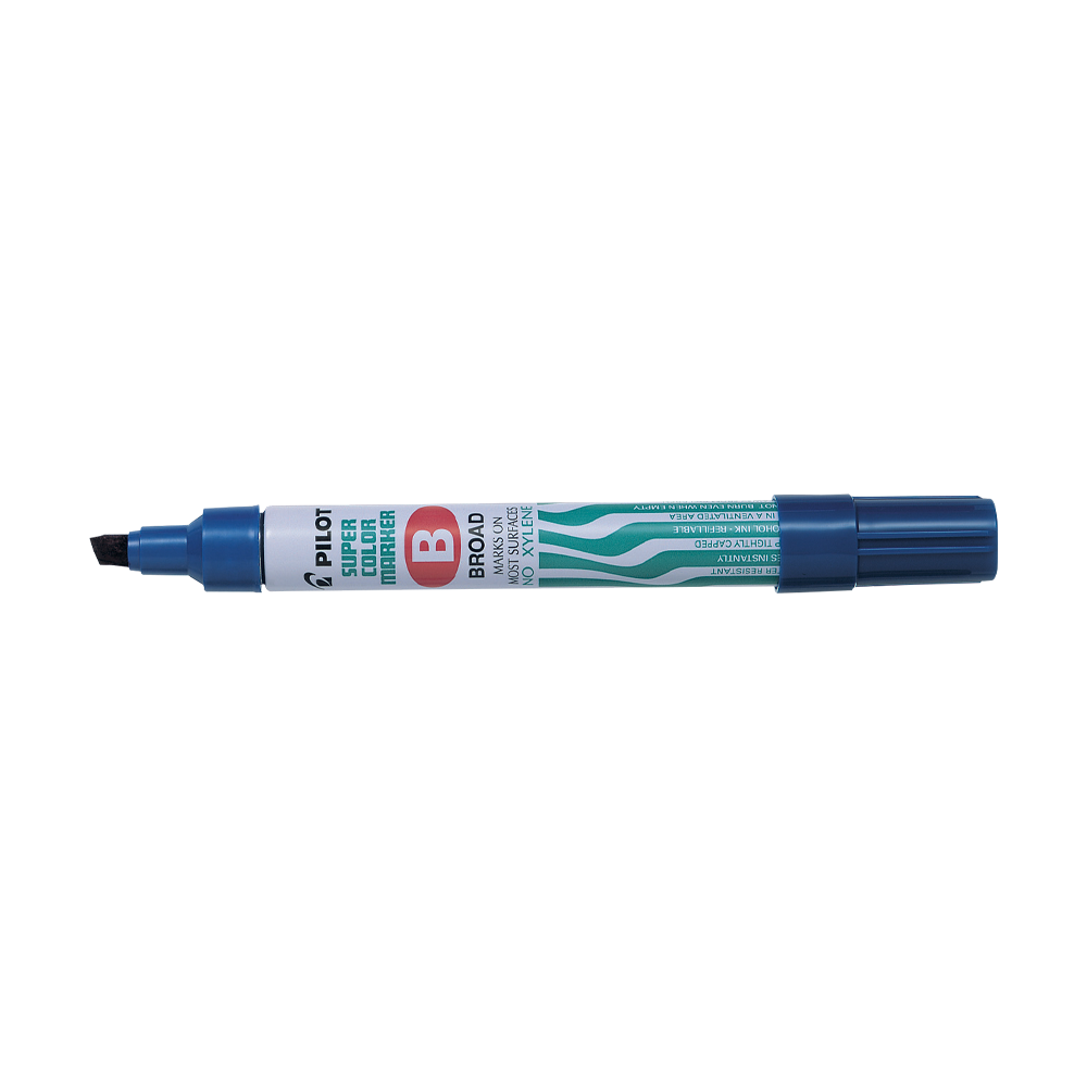 SCA-BL PILOT ΜΑΡΚΑΔΟΡΟΣ ΑΝΕΞΙΤΗΛΟΣ SUPER COLOR SCA BROAD ΠΛΑΚΕ ΜΠΛΕ 12 ΤΕΜΑΧΙΑ - Image 1
