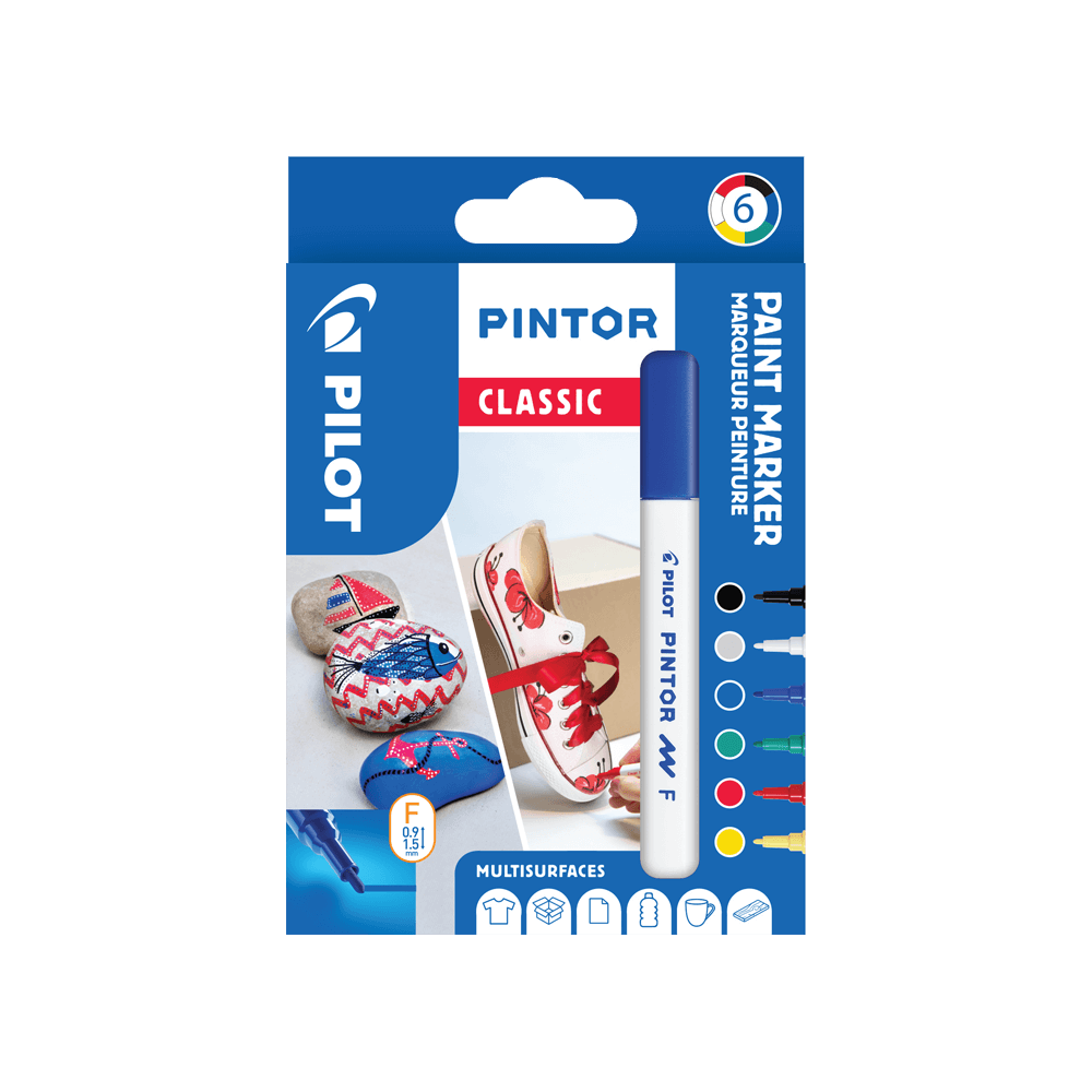 SW-PTF-C6 PILOT ΜΑΡΚΑΔΟΡΟΙ PINTOR FINE CLASSIC ΣΕΤ 6 ΤΕΜΑΧΙΑ - Image 1