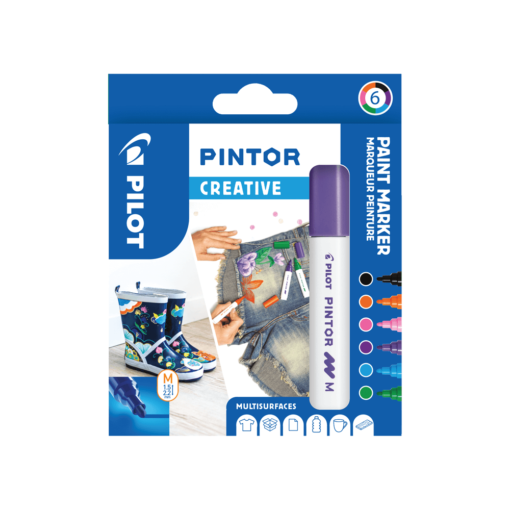 SW-PTM-F6 PILOT ΜΑΡΚΑΔΟΡΟΙ PINTOR MEDIUM FUN ΣΕΤ 6 ΤΕΜΑΧΙΑ - Image 1