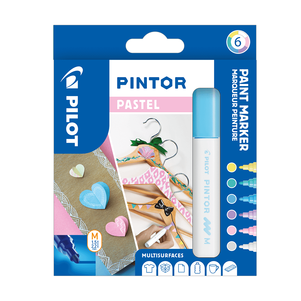 SW-PTM-P6 PILOT ΜΑΡΚΑΔΟΡΟΣ PAINT PINTOR MEDIUM PASTEL ΣΕΤ 6 ΤΕΜΑΧΙΑ - Image 1