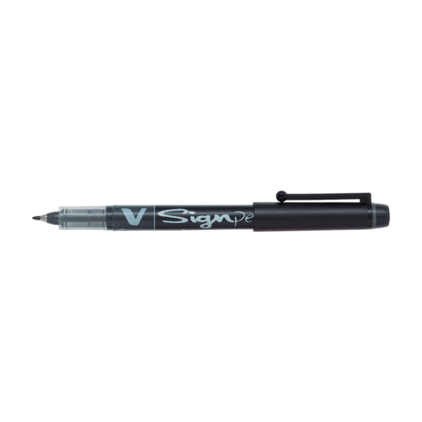 PILOT ΣΤΥΛΟ ΜΑΡΚΑΔΟΡΟΣ V-SIGN PEN 0.6mm ΜΑΥΡΟ 12 ΤΕΜΑΧΙΑ