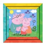 Παζλ Κορνίζα Peppa Pig Luna Toys 2 σε 1 Χρωματισμού 2 όψεων 64 Τμx. 27x27 εκ. - Image 2