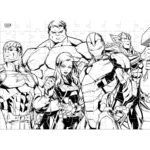 Παζλ Χρωματισμού 2 Όψεων Avengers Luna Toys 100 Τμχ. 49x36 εκ. - Image 3