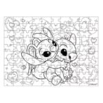 Παζλ Χρωματισμού 2 όψεων Disney Stitch Luna Toys Glow In The Dark 100Τεμ 48x34εκ. - Image 4
