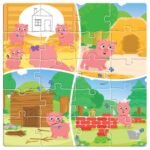 Μαγνητικό Παζλ 3 Γουρουνάκια Luna Toys  60Τμx. 18X18X1.3εκ. - Image 2