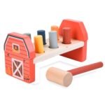 Σφυράκι Ξύλινο Luna Toys με σχήματα 21,5x10,7x9,7 εκ. - Image 2