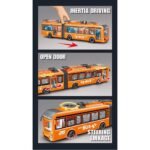 Λεωφορείο Luna Toys Friction Πορτοκαλί 1:16 με ήxο και φως - Image 3