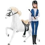 Κούκλα 29 εκ. με Άλογο Luna Toys Λευκό 38x9x33εκ. - Image 2