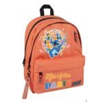 Σχολική Τσάντα Πλάτης Δημοτικού Disney Stitch Must Team Πορτοκάλι με Πράσινο 2 Κεντρικές Θήκες