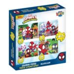 Παζλ 4 Σε 1 Spidey And His Amazing Friends Luna Toys 12/15/20/24Τμχ. 28x6x27,5εκ.