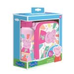 Σετ Φαγητού Peppa Pig Φαγητοδοχείο 800ml-Παγούρι Αλουμινίου 500ml
